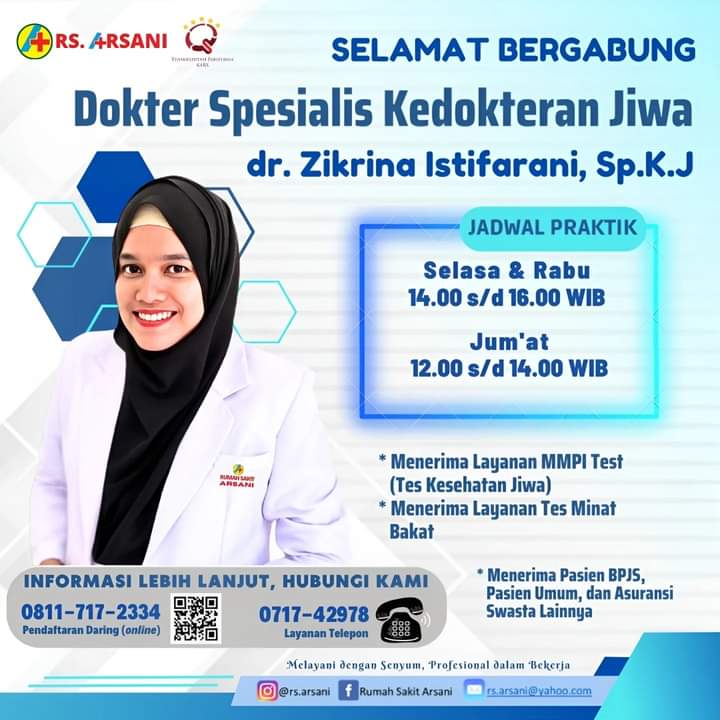 Foto dr. Zikrina Istifarani, Sp.K.J